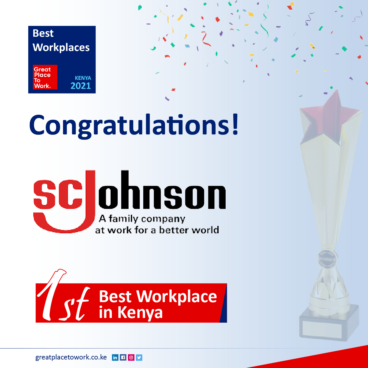  SC Johnson emerges 1st Best Workplace in Kenya 2021 